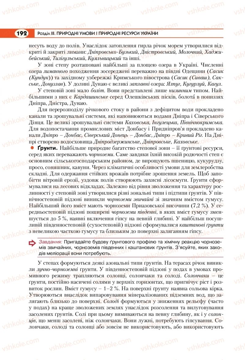 Страница 192 | Підручник Географія 8 клас С.Г. Кобернік, Р.Р. Коваленко 2016