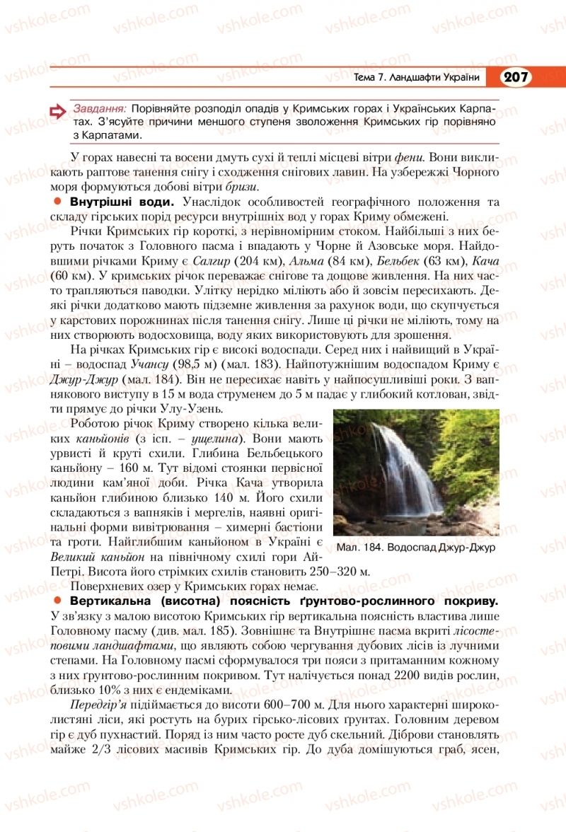 Страница 207 | Підручник Географія 8 клас С.Г. Кобернік, Р.Р. Коваленко 2016