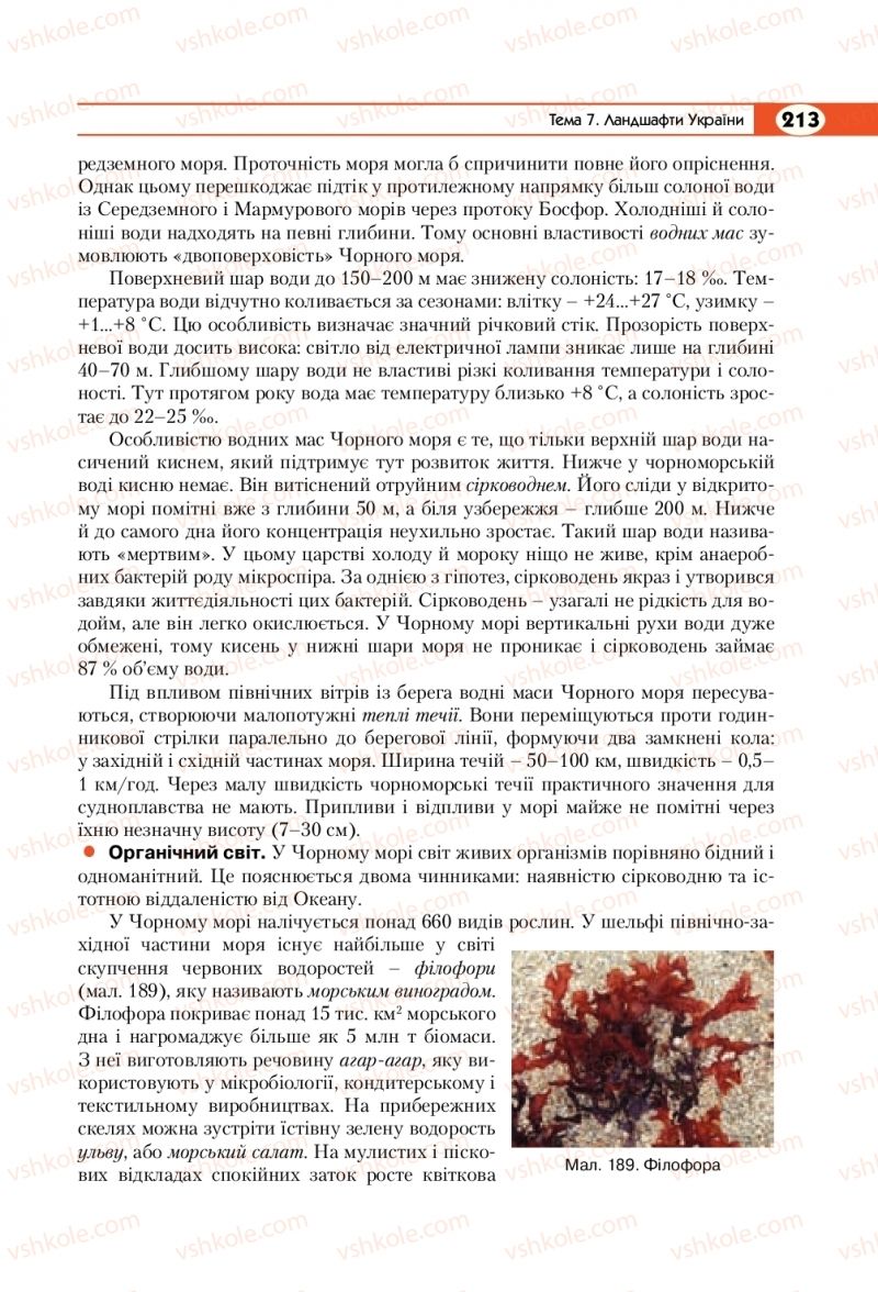 Страница 213 | Підручник Географія 8 клас С.Г. Кобернік, Р.Р. Коваленко 2016