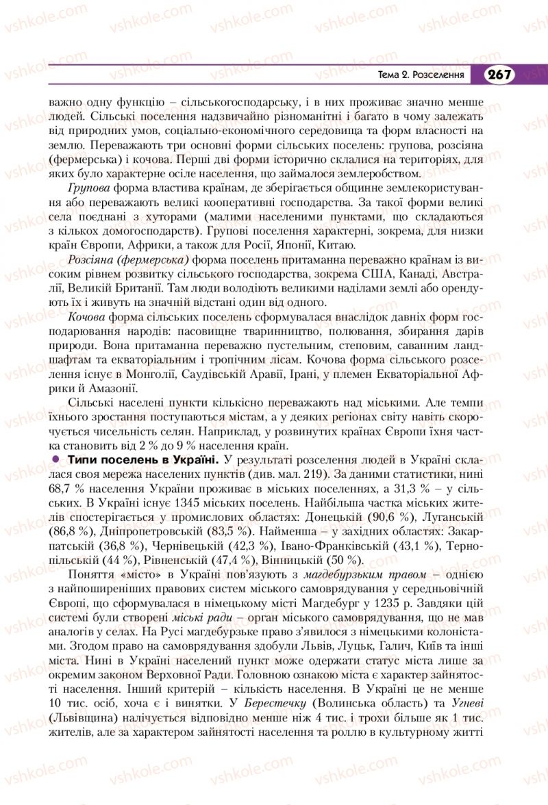 Страница 267 | Підручник Географія 8 клас С.Г. Кобернік, Р.Р. Коваленко 2016