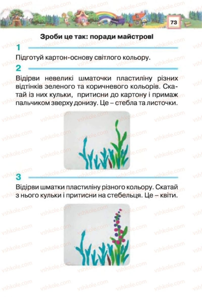 Страница 73 | Підручник Трудове навчання 1 клас В.К. Сидоренко, Н.В. Котелянець 2012
