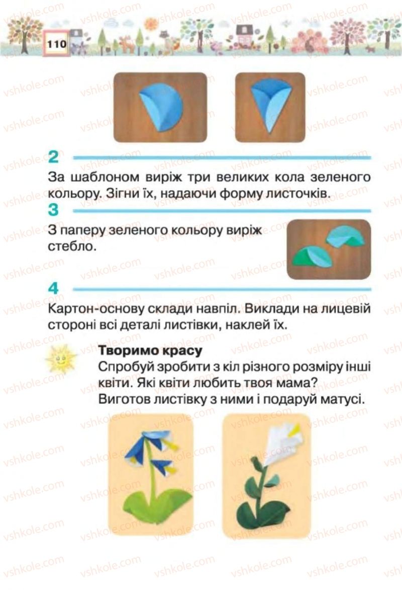 Страница 110 | Підручник Трудове навчання 1 клас В.К. Сидоренко, Н.В. Котелянець 2012