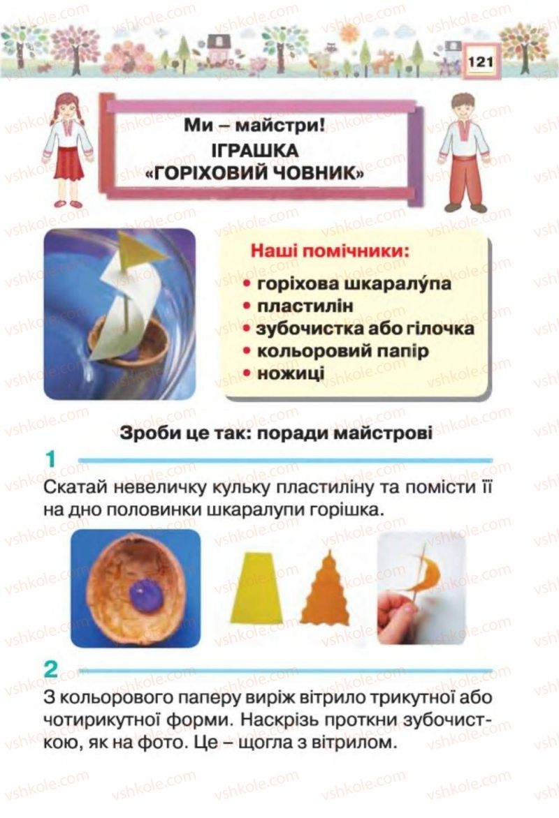 Страница 121 | Підручник Трудове навчання 1 клас В.К. Сидоренко, Н.В. Котелянець 2012