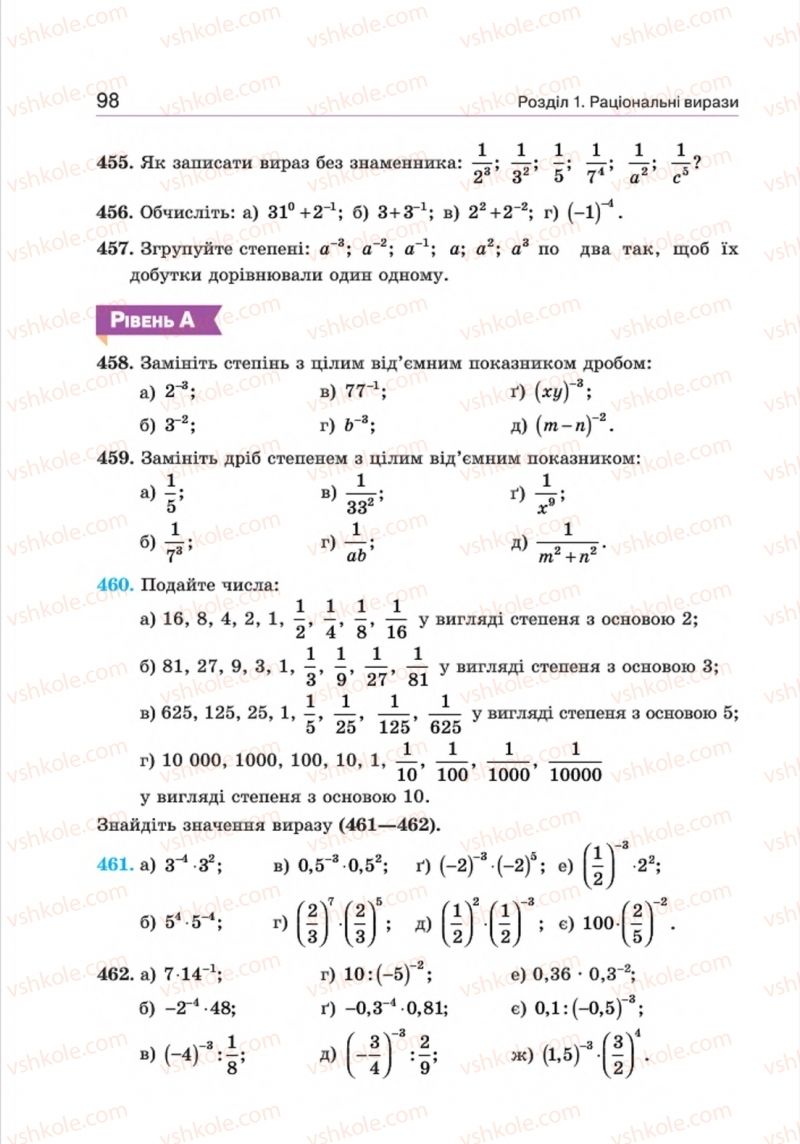 Страница 98 | Підручник Алгебра 8 клас Г.П. Бевз, В.Г. Бевз 2016