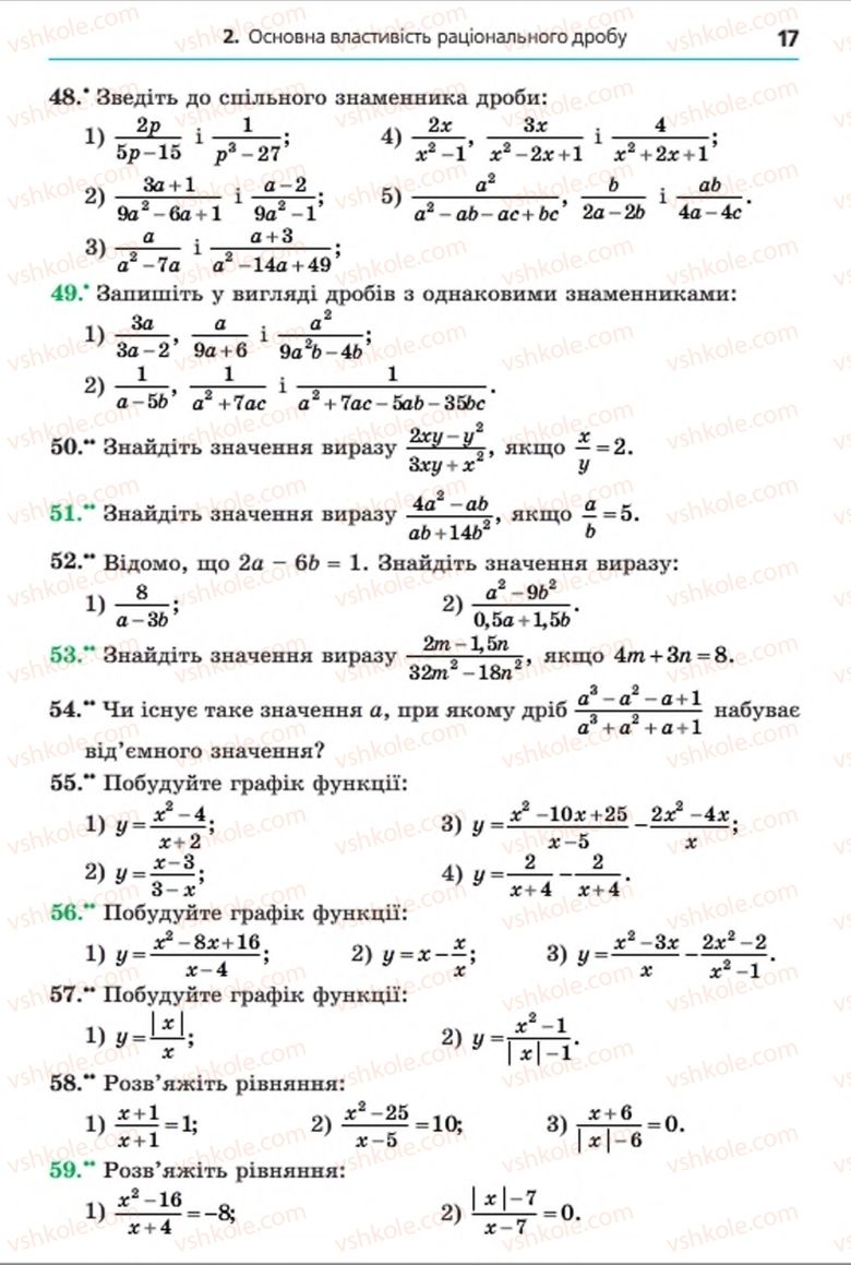 Страница 17 | Підручник Алгебра 8 клас А.Г. Мерзляк, В.Б. Полонський, M.С. Якір 2016