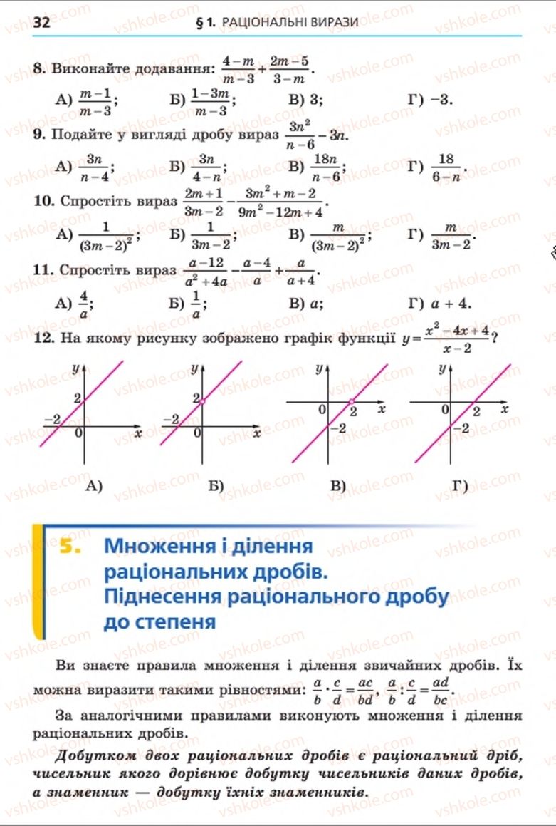 Страница 32 | Підручник Алгебра 8 клас А.Г. Мерзляк, В.Б. Полонський, M.С. Якір 2016