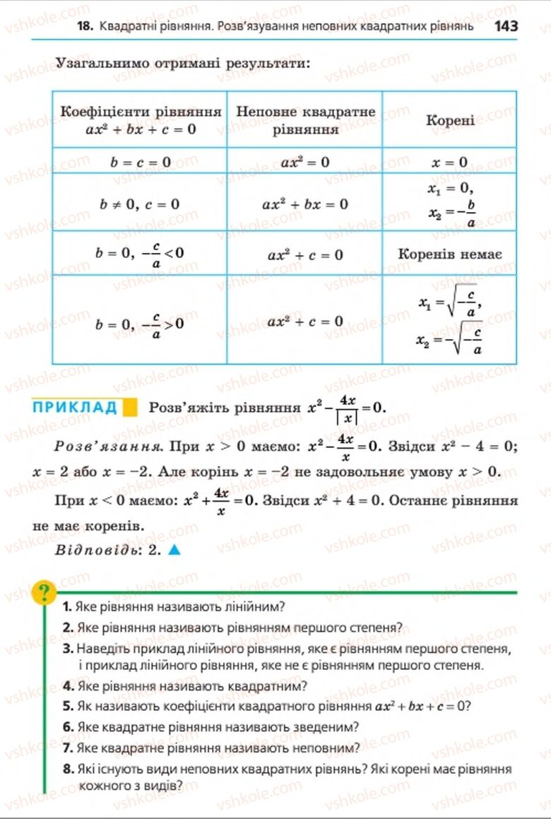 Страница 143 | Підручник Алгебра 8 клас А.Г. Мерзляк, В.Б. Полонський, M.С. Якір 2016