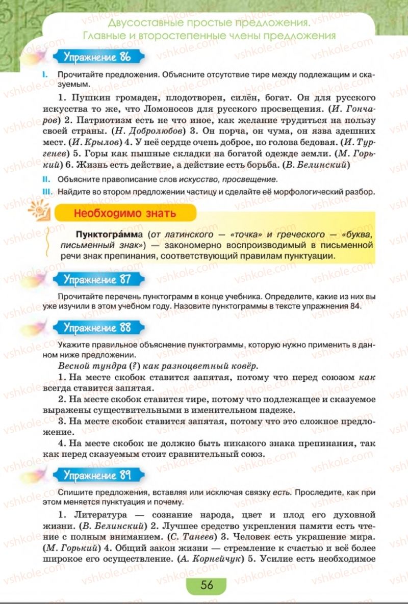 Страница 56 | Підручник Русский язык 8 клас Е.И. Быкова, Л.В. Давидюк, Е.Ф. Рачко 2016