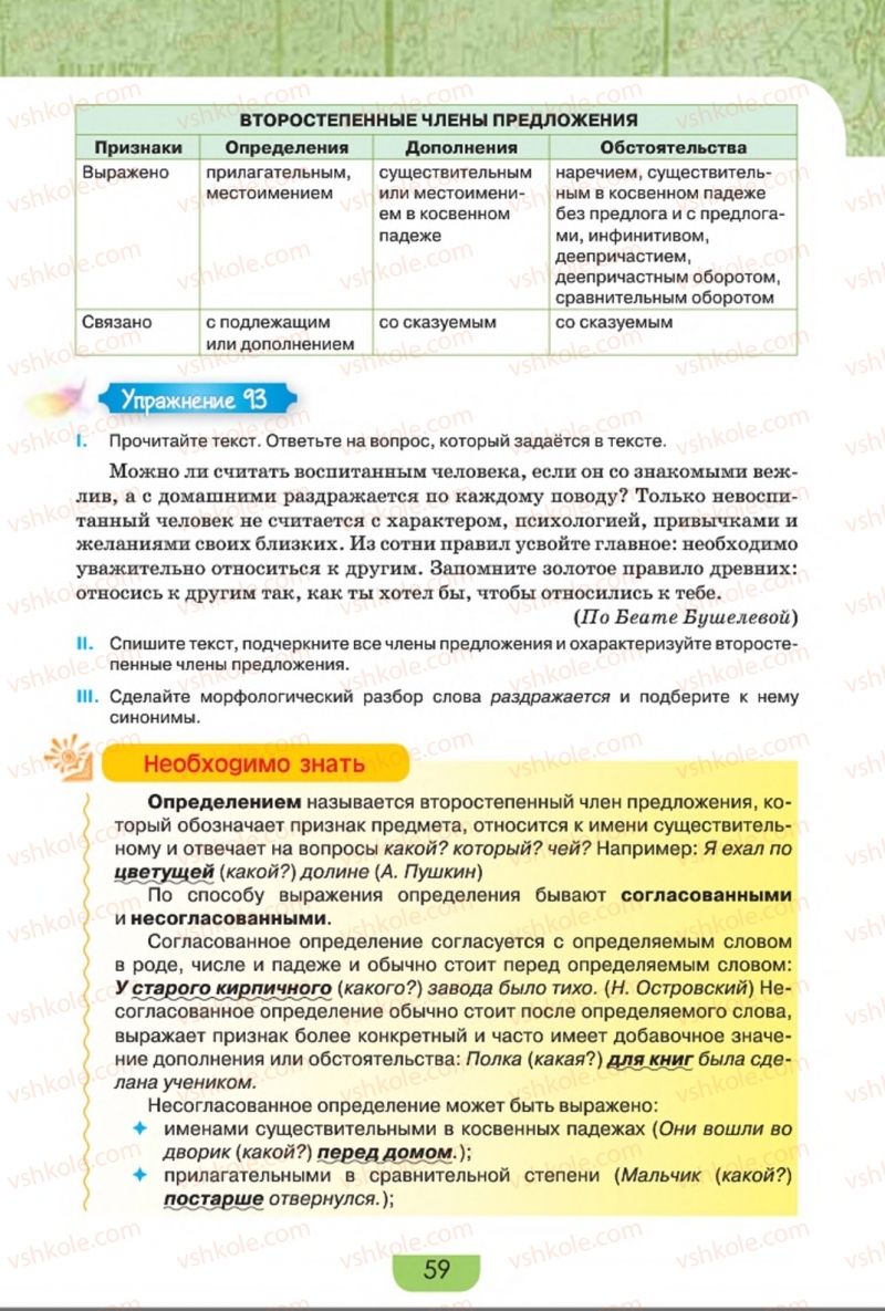Страница 59 | Підручник Русский язык 8 клас Е.И. Быкова, Л.В. Давидюк, Е.Ф. Рачко 2016
