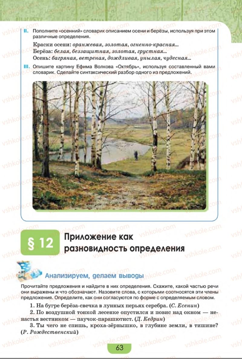 Страница 63 | Підручник Русский язык 8 клас Е.И. Быкова, Л.В. Давидюк, Е.Ф. Рачко 2016