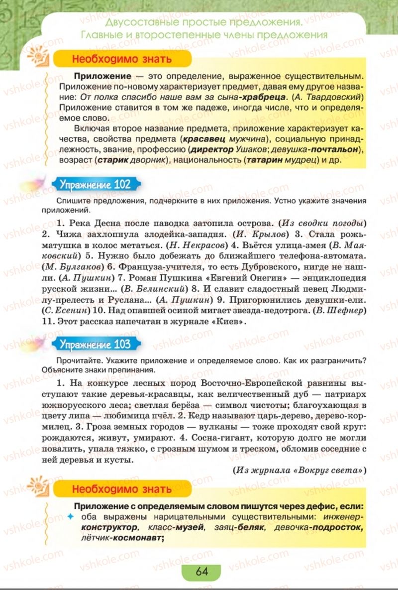 Страница 64 | Підручник Русский язык 8 клас Е.И. Быкова, Л.В. Давидюк, Е.Ф. Рачко 2016