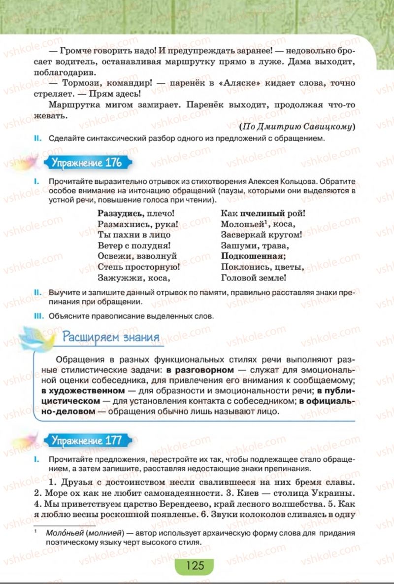 Страница 125 | Підручник Русский язык 8 клас Е.И. Быкова, Л.В. Давидюк, Е.Ф. Рачко 2016