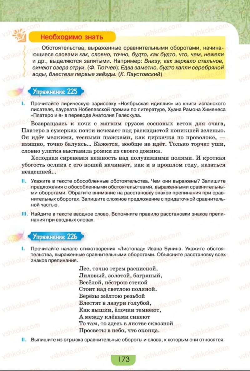 Страница 173 | Підручник Русский язык 8 клас Е.И. Быкова, Л.В. Давидюк, Е.Ф. Рачко 2016