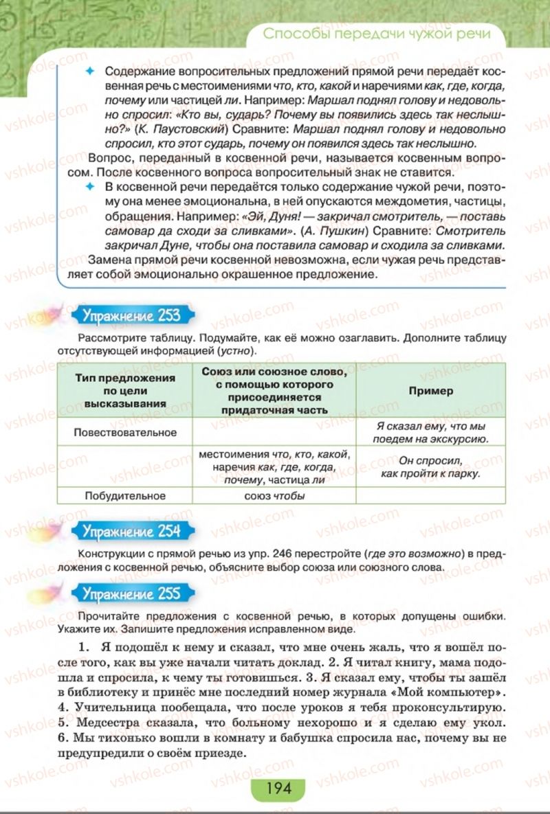 Страница 194 | Підручник Русский язык 8 клас Е.И. Быкова, Л.В. Давидюк, Е.Ф. Рачко 2016
