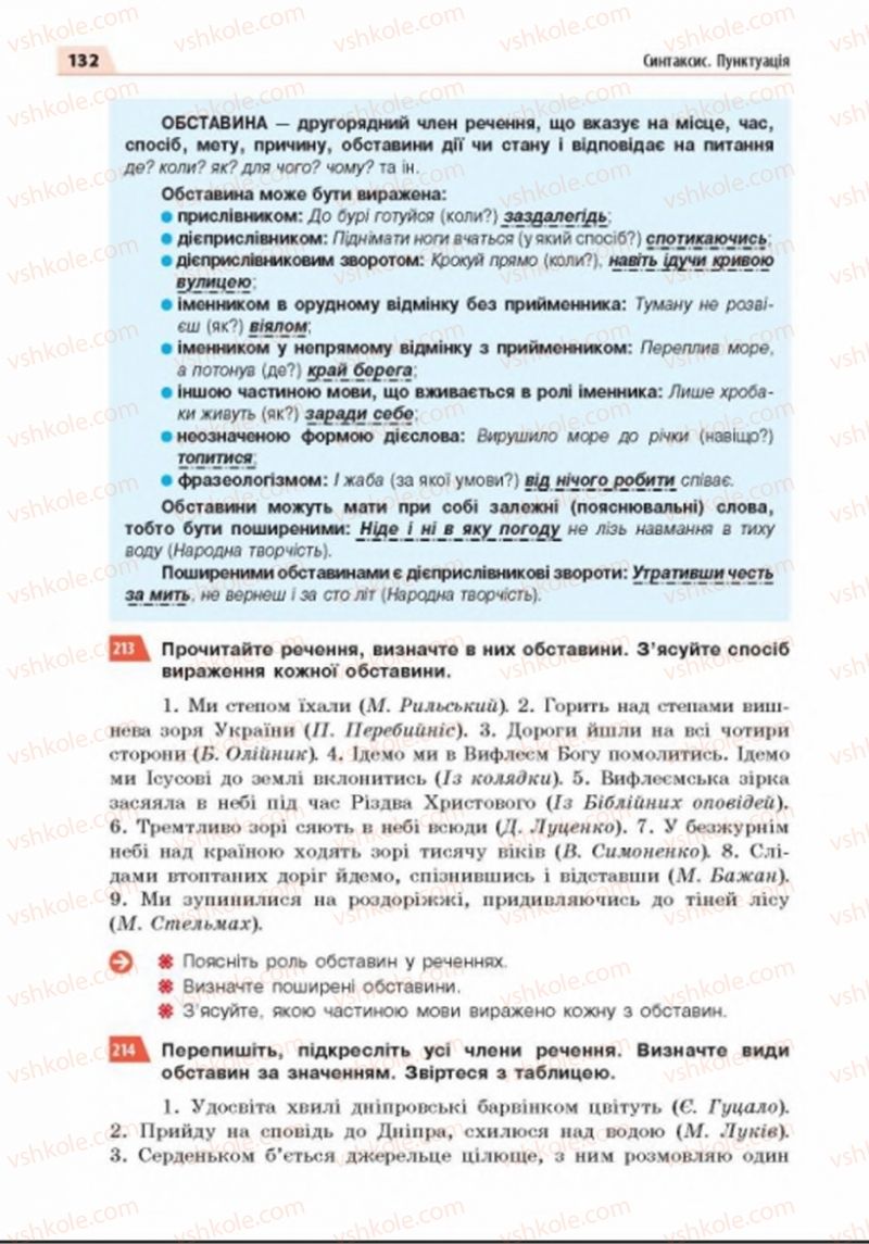 Страница 132 | Підручник Українська мова 8 клас О.П. Глазова 2016