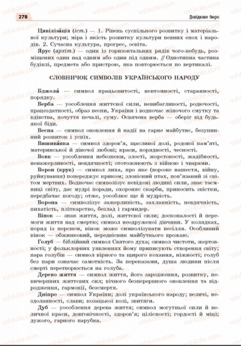 Страница 278 | Підручник Українська мова 8 клас О.П. Глазова 2016