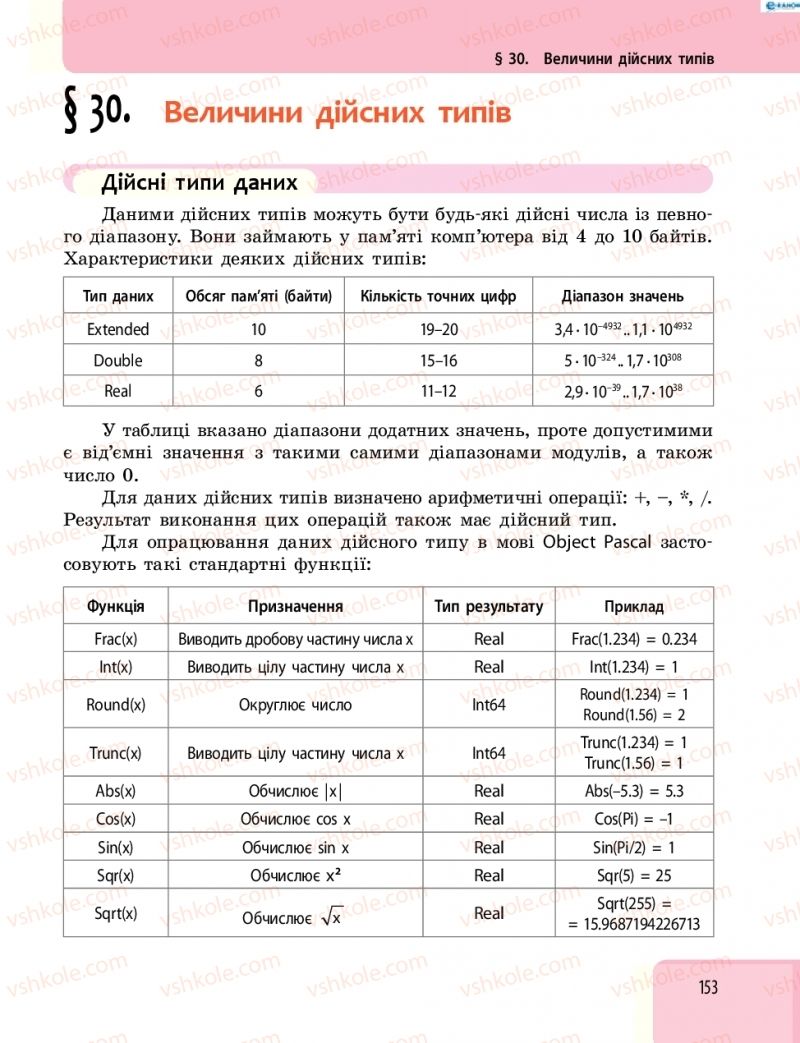 Страница 153 | Підручник Інформатика 8 клас О.О. Бондаренко, В.В. Ластовецький, О.П. Пилипчук 2016
