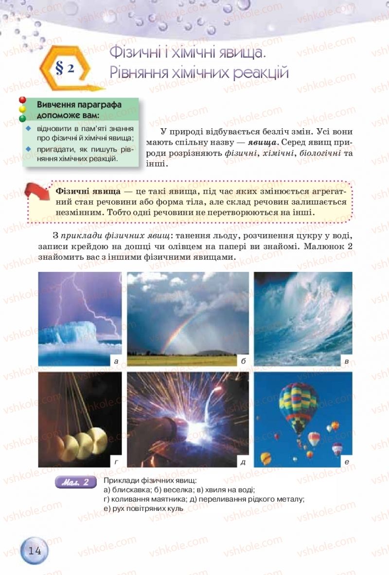 Страница 14 | Підручник Хімія 8 клас О.Г. Ярошенко 2016