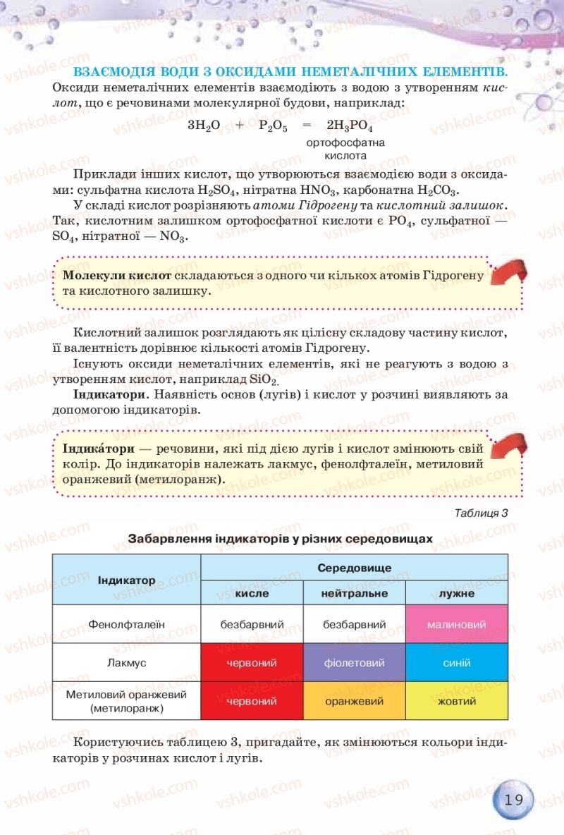 Страница 19 | Підручник Хімія 8 клас О.Г. Ярошенко 2016