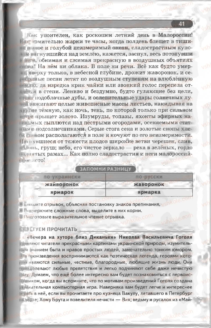 Страница 41 | Підручник Русский язык 8 клас Л.В Давидюк, В.И. Стативка 2008