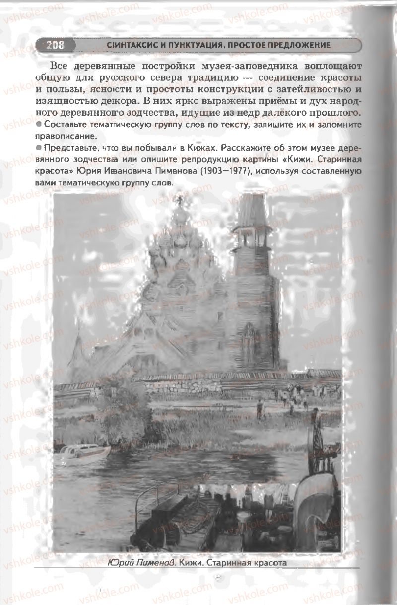 Страница 208 | Підручник Русский язык 8 клас Л.В Давидюк, В.И. Стативка 2008