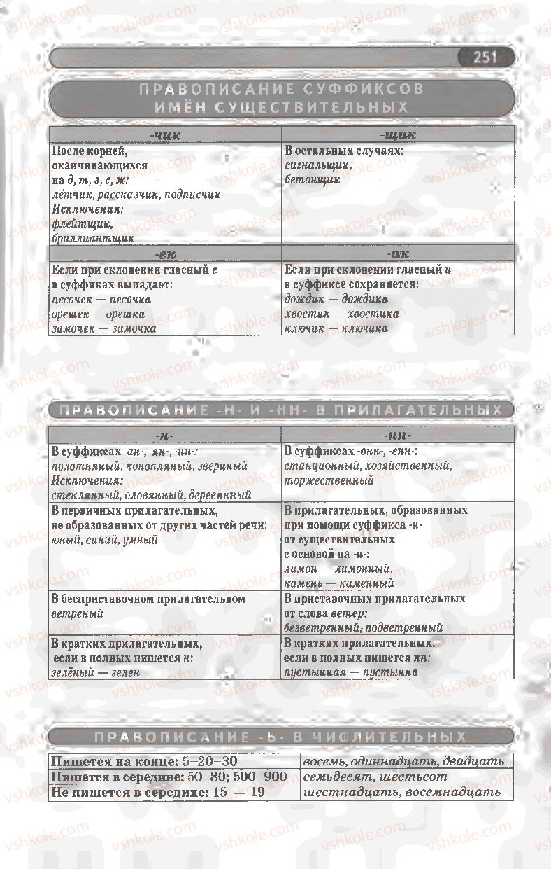 Страница 251 | Підручник Русский язык 8 клас Л.В Давидюк, В.И. Стативка 2008