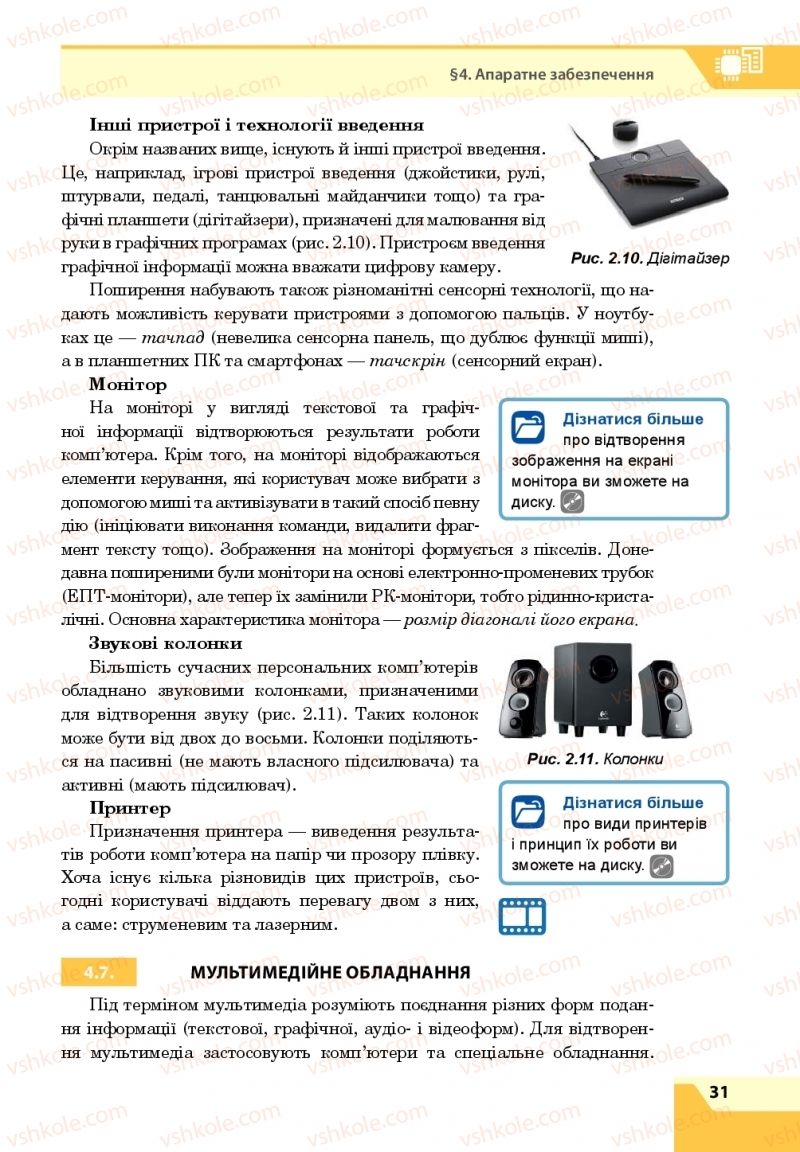Страница 31 | Підручник Інформатика 8 клас О.П. Казанцева, І.В. Стеценкок 2016