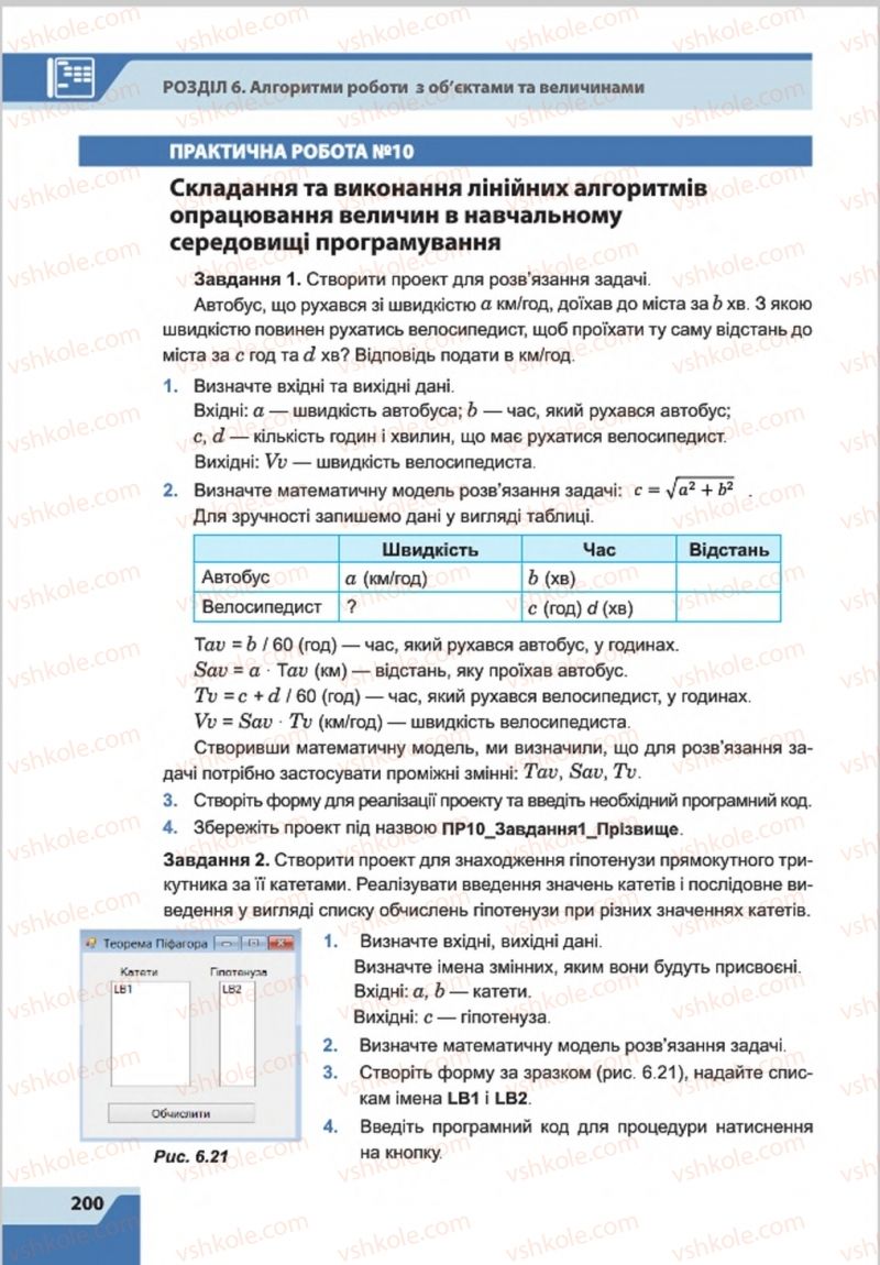 Страница 200 | Підручник Інформатика 8 клас О.П. Казанцева, І.В. Стеценкок 2016