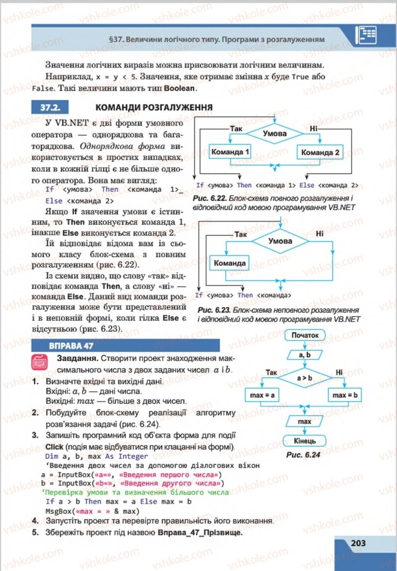 Страница 203 | Підручник Інформатика 8 клас О.П. Казанцева, І.В. Стеценкок 2016