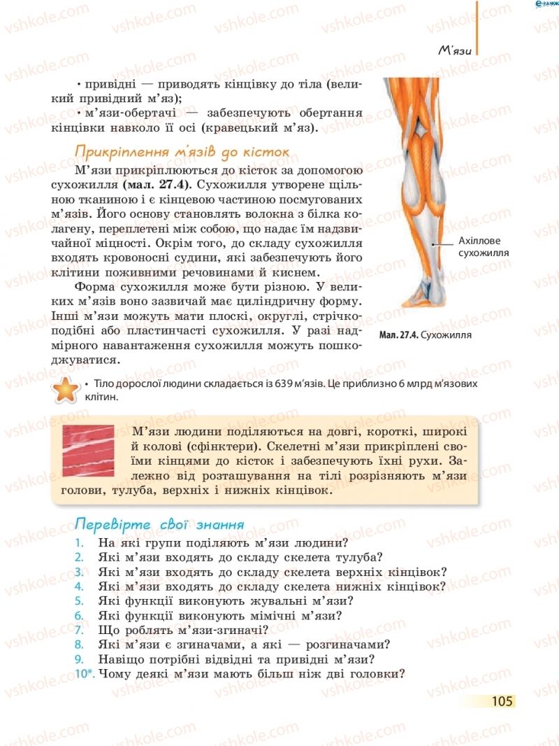 Страница 105 | Підручник Біологія 8 клас К.М. Задорожний 2016