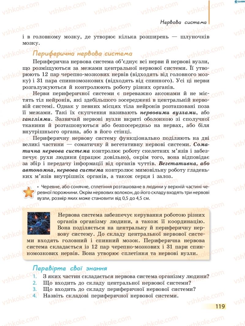 Страница 119 | Підручник Біологія 8 клас К.М. Задорожний 2016
