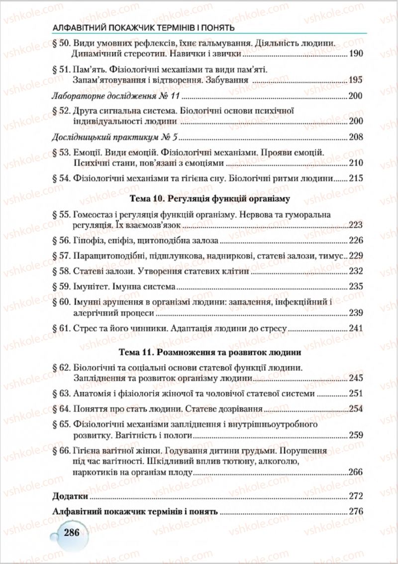 Страница 286 | Підручник Біологія 8 клас С.В. Страшко, Л.Г. Горяна, В.Г. Білик 2016