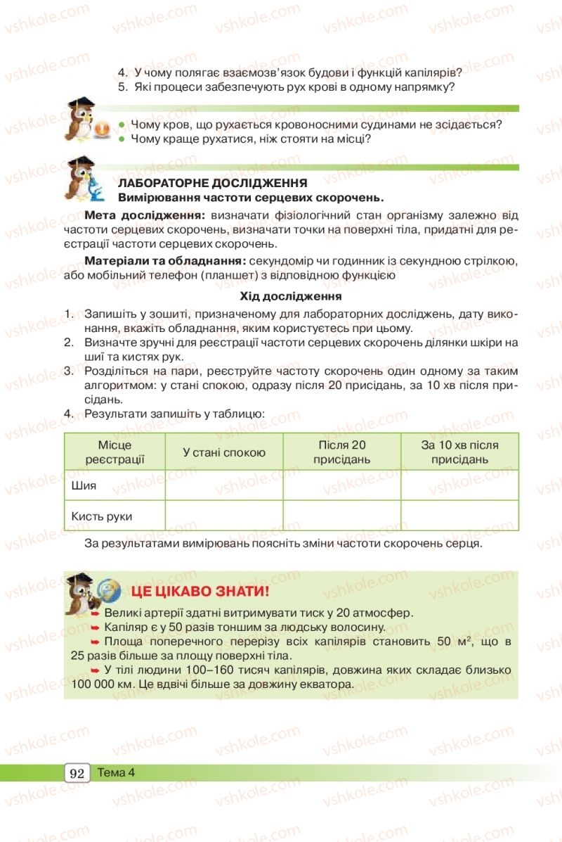 Страница 92 | Підручник Біологія 8 клас О.В. Костильов, С.П. Яценко 2016