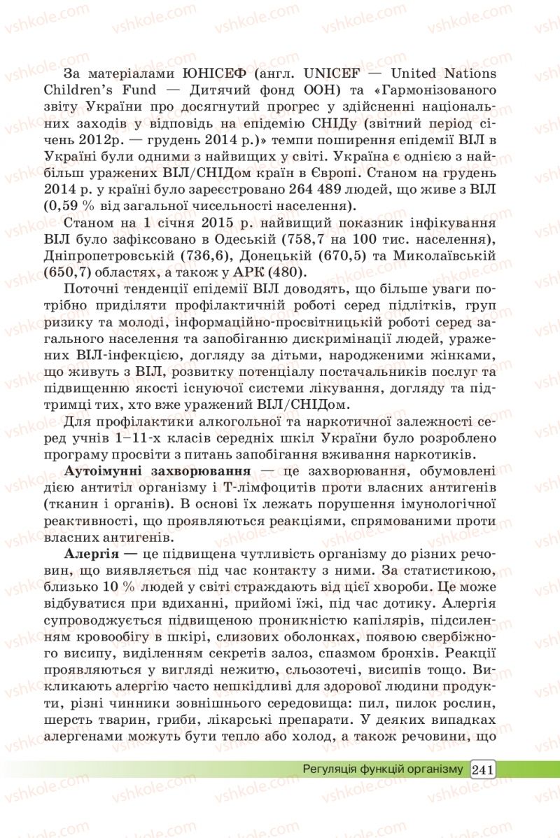 Страница 241 | Підручник Біологія 8 клас О.В. Костильов, С.П. Яценко 2016
