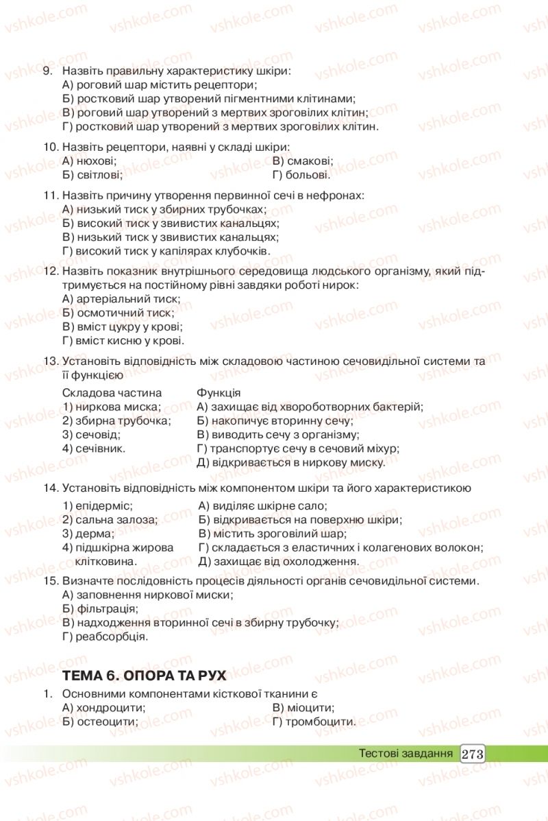 Страница 273 | Підручник Біологія 8 клас О.В. Костильов, С.П. Яценко 2016