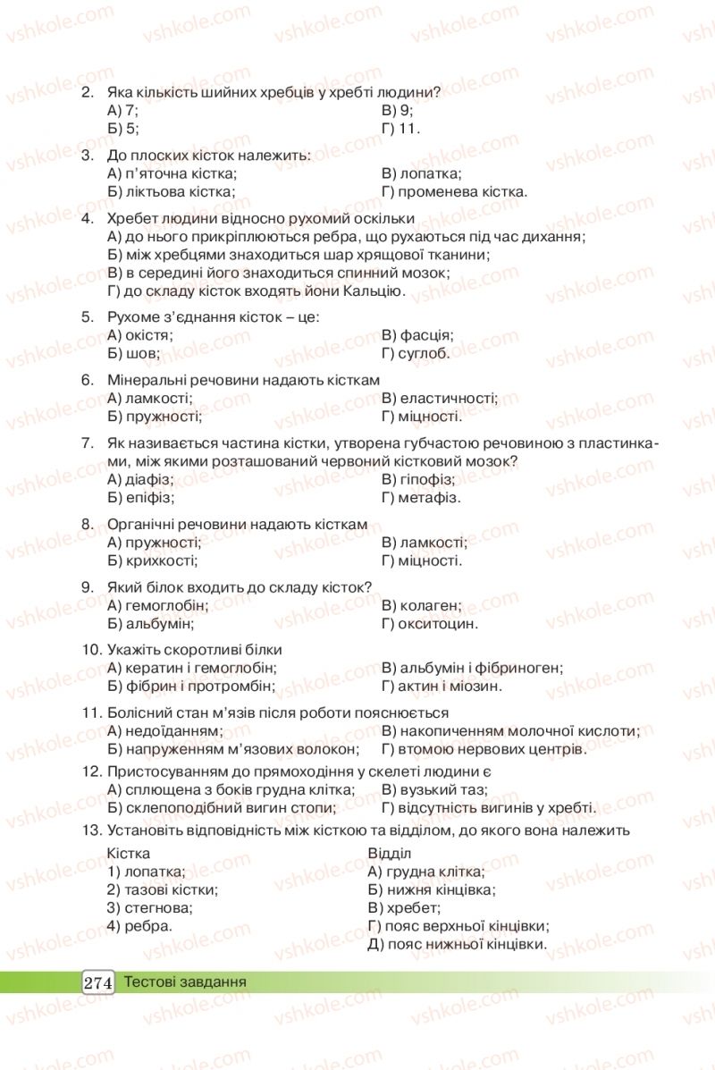 Страница 274 | Підручник Біологія 8 клас О.В. Костильов, С.П. Яценко 2016