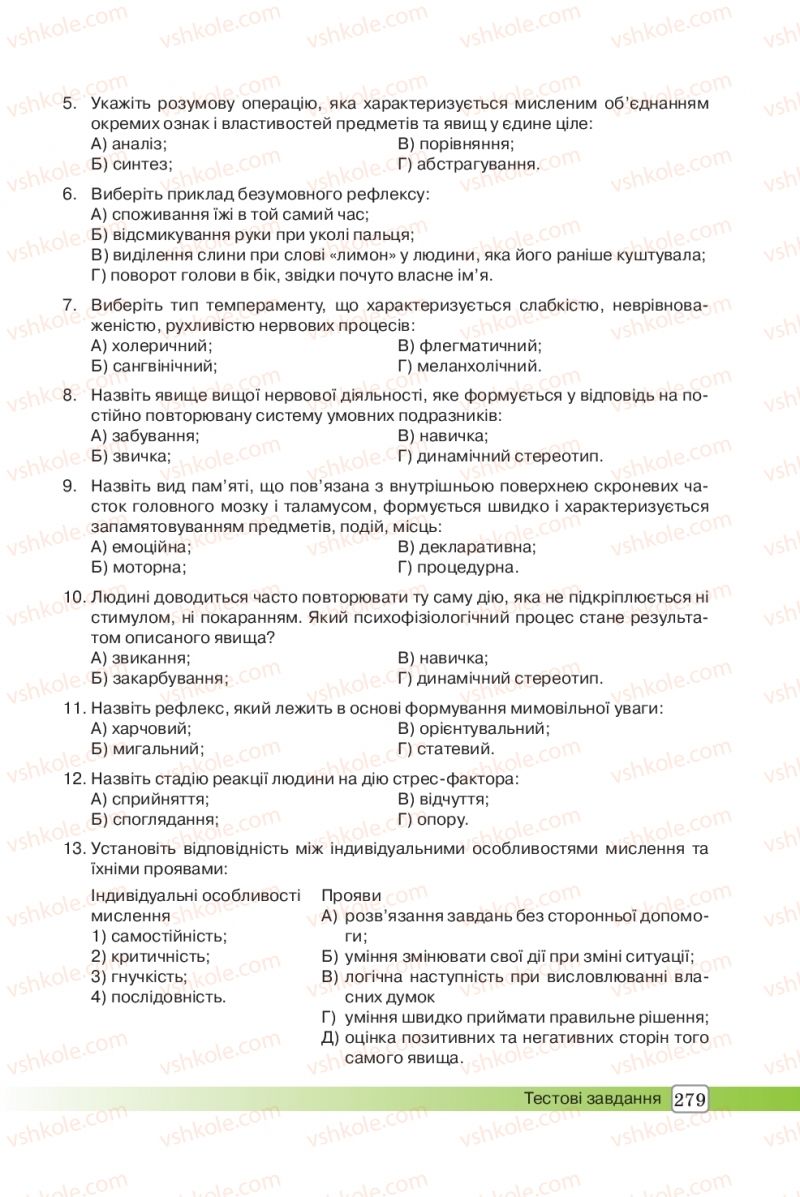 Страница 279 | Підручник Біологія 8 клас О.В. Костильов, С.П. Яценко 2016