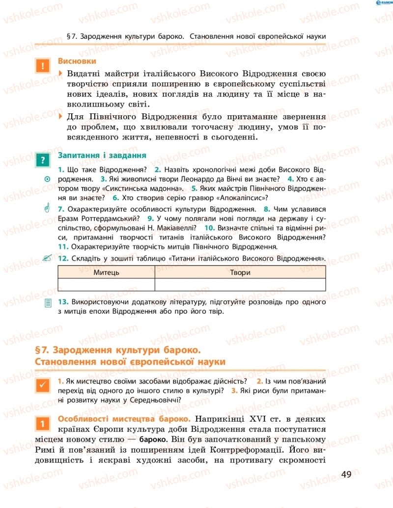 Страница 49 | Підручник Всесвітня історія 8 клас О.В. Гісем, О.О. Мартинюк 2016