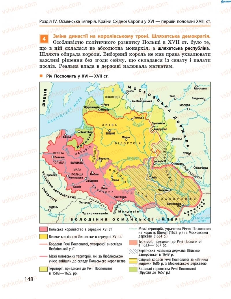 Страница 148 | Підручник Всесвітня історія 8 клас О.В. Гісем, О.О. Мартинюк 2016