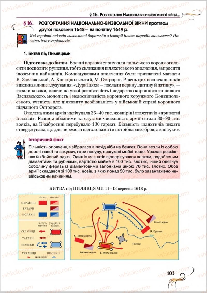 Страница 103 | Підручник Історія України 8 клас О.К. Струкевич 2016