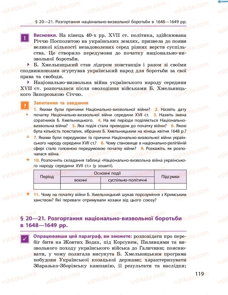 Страница 119 | Підручник Історія України 8 клас О.В. Гісем, О.О. Мартинюк 2016 Поглиблене вивчення