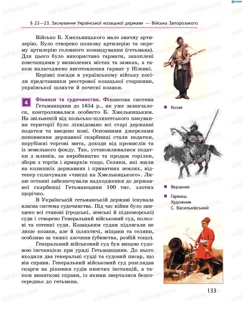 Страница 133 | Підручник Історія України 8 клас О.В. Гісем, О.О. Мартинюк 2016 Поглиблене вивчення