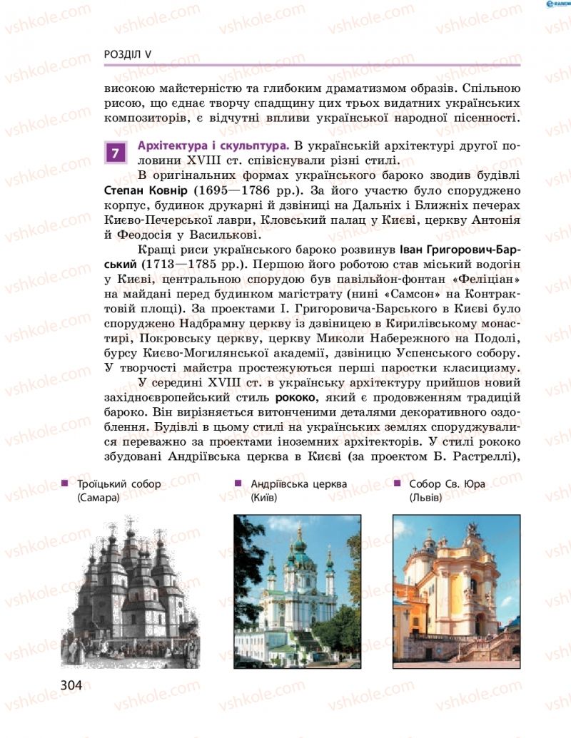 Страница 304 | Підручник Історія України 8 клас О.В. Гісем, О.О. Мартинюк 2016 Поглиблене вивчення