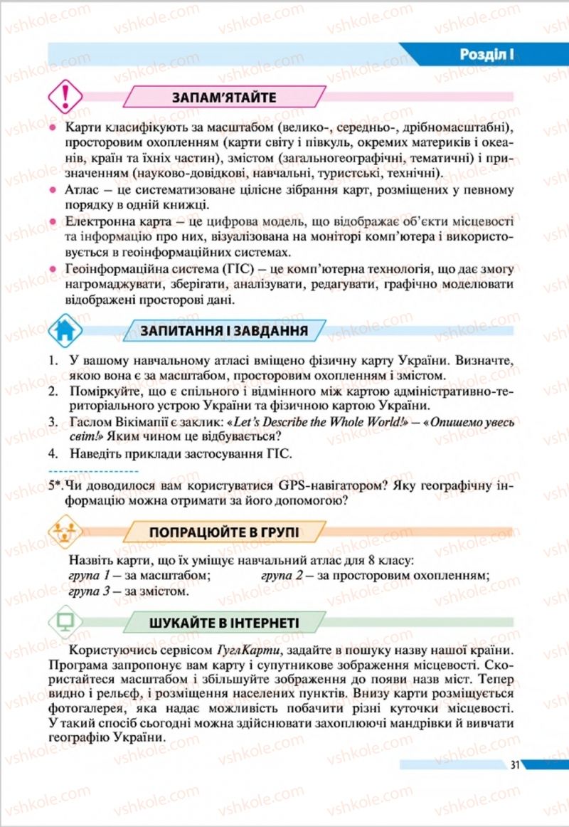 Страница 31 | Підручник Географія 8 клас В.М. Бойко, І.Л. Дітчук, Л.Б. Заставецька 2016