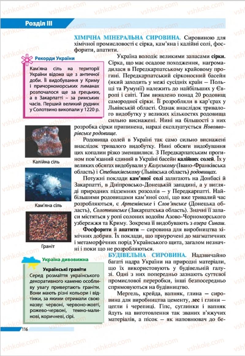 Страница 116 | Підручник Географія 8 клас В.М. Бойко, І.Л. Дітчук, Л.Б. Заставецька 2016