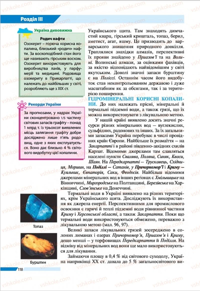 Страница 118 | Підручник Географія 8 клас В.М. Бойко, І.Л. Дітчук, Л.Б. Заставецька 2016