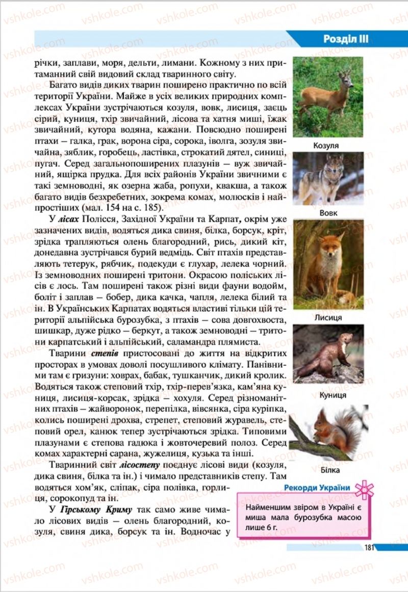 Страница 181 | Підручник Географія 8 клас В.М. Бойко, І.Л. Дітчук, Л.Б. Заставецька 2016