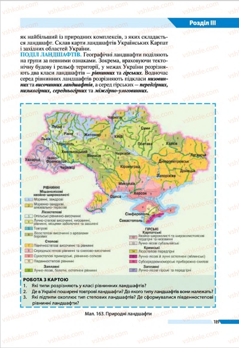 Страница 189 | Підручник Географія 8 клас В.М. Бойко, І.Л. Дітчук, Л.Б. Заставецька 2016