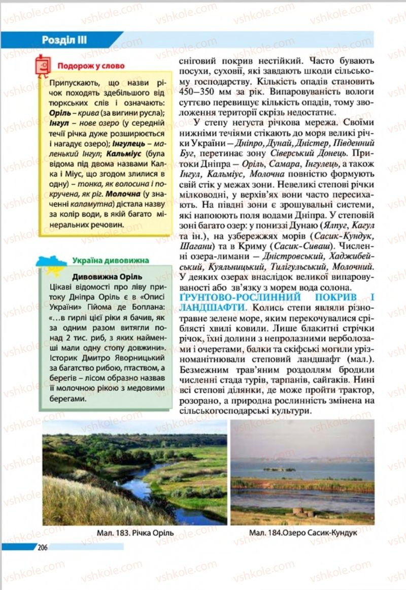 Страница 206 | Підручник Географія 8 клас В.М. Бойко, І.Л. Дітчук, Л.Б. Заставецька 2016