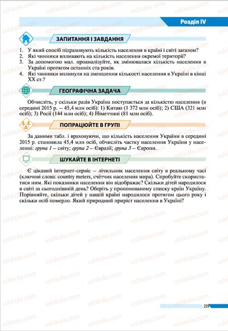 Страница 259 | Підручник Географія 8 клас В.М. Бойко, І.Л. Дітчук, Л.Б. Заставецька 2016